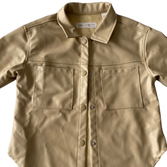 Zara Other - Zara Girls Faux Leather Jacket Size 4-5 Years